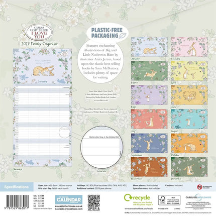 CarouselCalendars Raad eens Hoeveel ik van je Hou Familie Organiser 2027