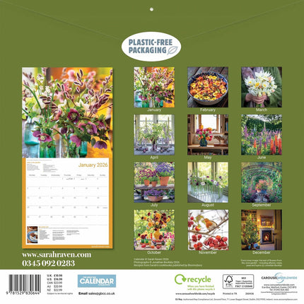 CarouselCalendars Sarah Raven Kalender 2026