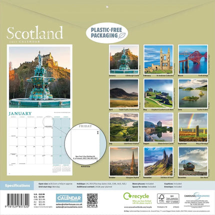 CarouselCalendars Schotland Kalender 2027