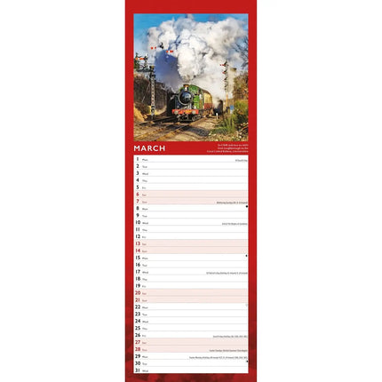 CarouselCalendars Stoomtreinen Slimline Kalender 2027