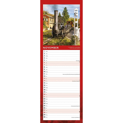 CarouselCalendars Stoomtreinen Slimline Kalender 2027