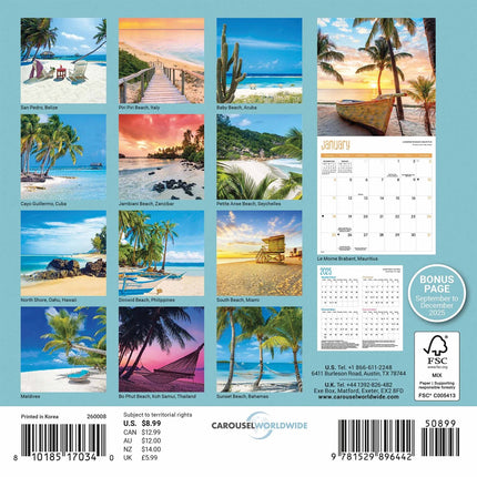 CarouselCalendars Stranden Mini Kalender 2026