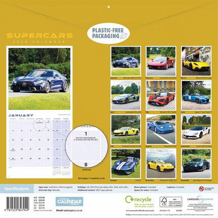 CarouselCalendars Supercars Kalender 2026