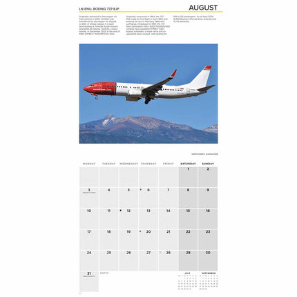 CarouselCalendars Vliegtuigen Kalender 2026