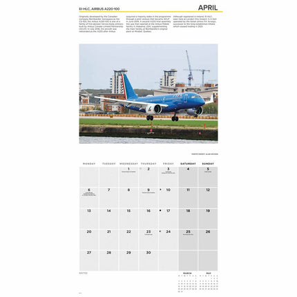CarouselCalendars Vliegtuigen Kalender 2026