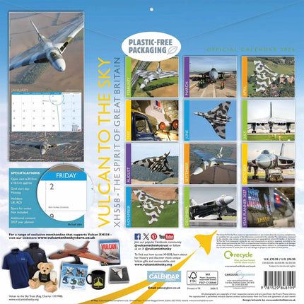 CarouselCalendars Vulcan XH558 Kalender 2026