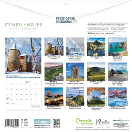 CarouselCalendars Wales Kalender 2027