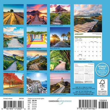 CarouselCalendars Wandelpaden Mini Kalender 2026