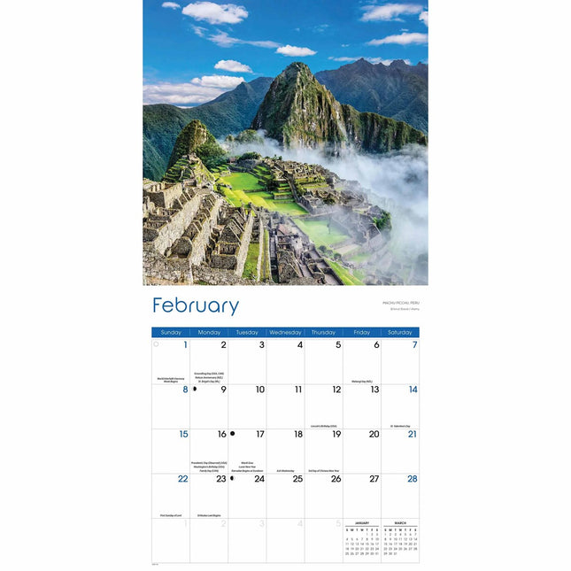 CarouselCalendars Wereldwonderen Kalender 2026