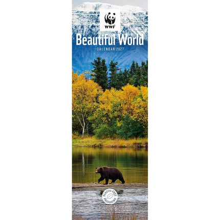 CarouselCalendars WWF Beautiful World Slimline Kalender 2027