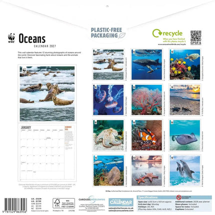 CarouselCalendars WWF Oceans Kalender 2027