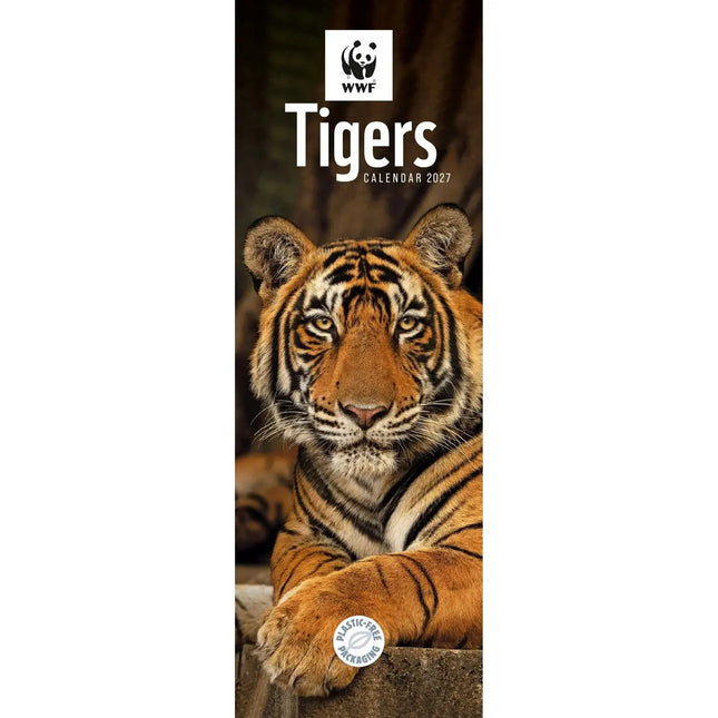 CarouselCalendars WWF Tijger Kalender 2027 Slimline