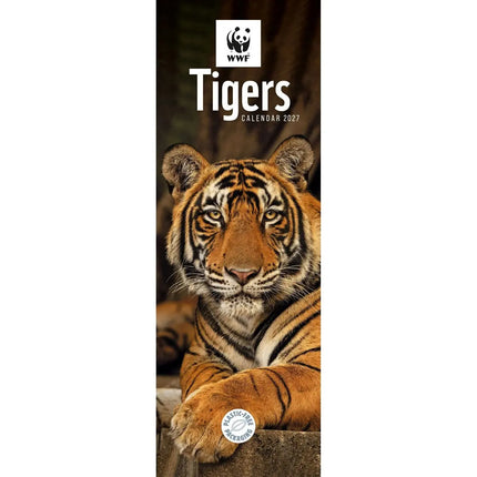 CarouselCalendars WWF Tijger Kalender 2027 Slimline