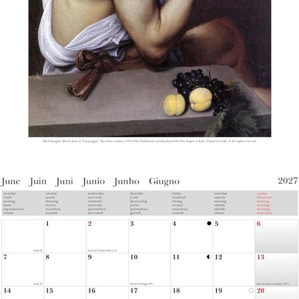 Cartilia Caravaggio Kalender 2027