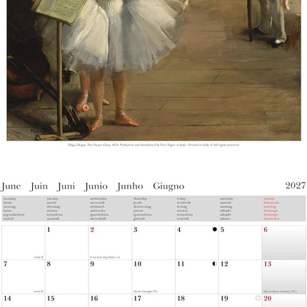 Cartilia Edgar Degas Kalender 2027