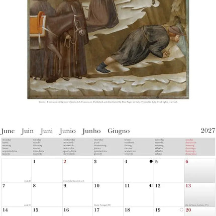 Cartilia Giotto Kalender 2027