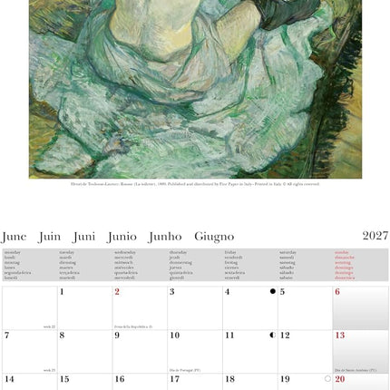 Cartilia Henri de Toulouse-Lautrec Kalender 2027