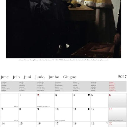 Cartilia Johannes Vermeer Kalender 2027