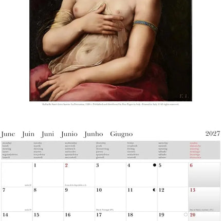 Cartilia Raffaello Kalender 2027