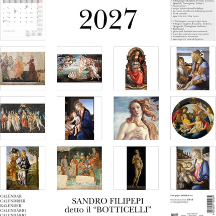 Cartilia Sandro Botticelli Kalender 2027