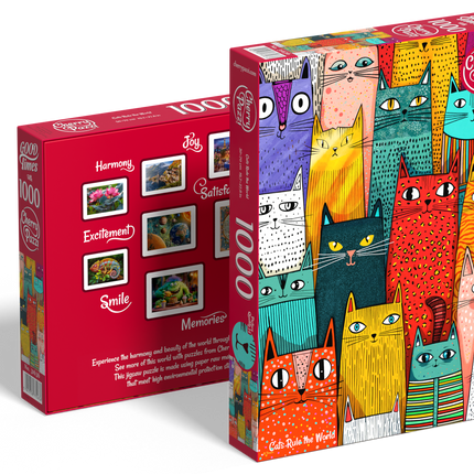 CherryPazzi Cats Rule the World Puzzel 1000 Stukjes