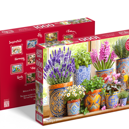 CherryPazzi Pottery in Bloom Puzzel 1000 Stukjes