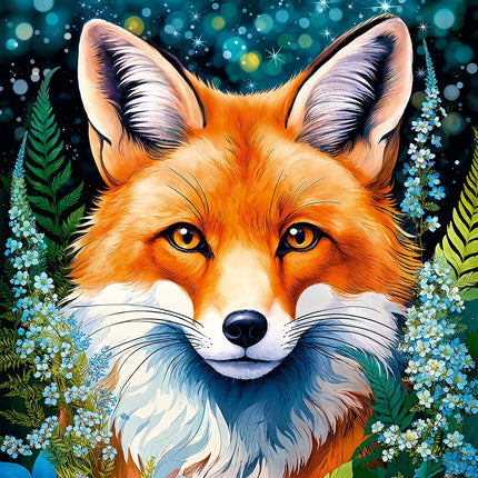CherryPazzi Red Fox in Flowers Puzzel 1000 Stukjes