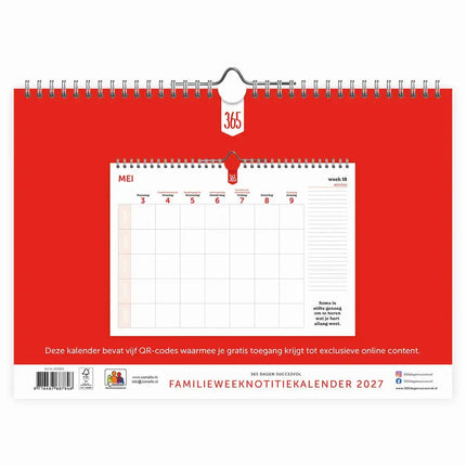 Comello 365 Dagen Succesvol FamilieWEEKnotitiekalender 2027