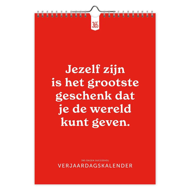 Comello 365 Dagen Succesvol Verjaardagskalender A4