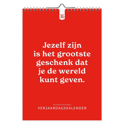 Comello 365 Dagen Succesvol Verjaardagskalender A4