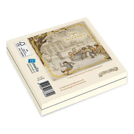 Comello Anton Pieck Kerstkaarten - Gebakskraam - Kinderen in slee