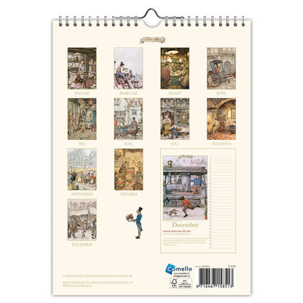 Comello Anton Pieck 'Oude Ambachten' Verjaardagskalender