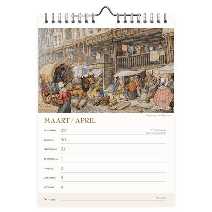 Comello Anton Pieck Weeknotitiekalender 2027 Stadhuis Amsterdam