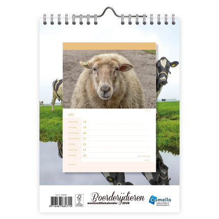 Comello Boerderijdieren WEEKnotitie Kalender 2026