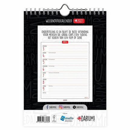 Comello Darum WEEKnotitiekalender 2027