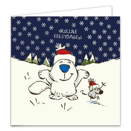 Comello Doe Eens Lief Kerstkaarten - Sneeuwdansje - Kerstkaars
