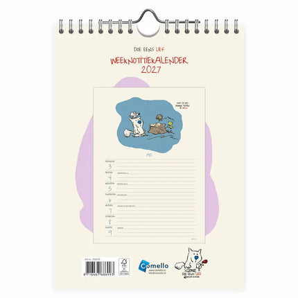 Comello Doe eens lief WEEKnotitiekalender 2027