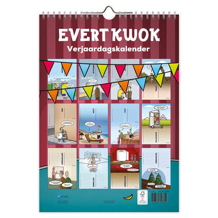 Comello Evert Kwok A4 Verjaardagskalender