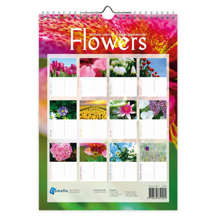 Comello Flowers Verjaardagskalender A4