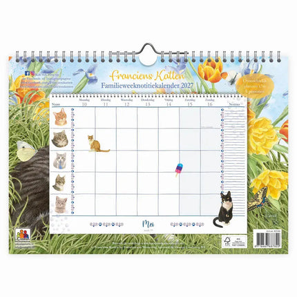 Comello Franciens Katten Familie WEEKnotitiekalender 2027