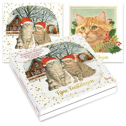 Comello Franciens Katten Kerstkaarten - Katten in de sneeuw – Jeroen