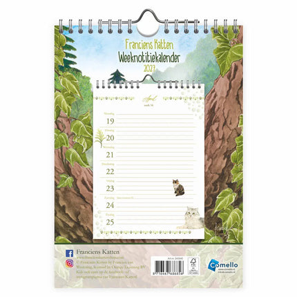 Comello Franciens Katten Weeknotitiekalender 2027 Bailey