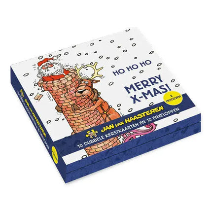 Comello Jan van Haasteren Kerstkaarten - Schoorsteen - Pinguïns