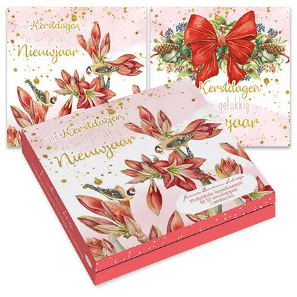 Comello Janneke Brinkman Kerstkaarten - Strik – Amaryllis