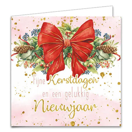 Comello Janneke Brinkman Kerstkaarten - Strik – Amaryllis