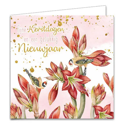 Comello Janneke Brinkman Kerstkaarten - Strik – Amaryllis