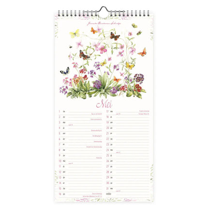 Comello Janneke Brinkman Maandnotitiekalender 2027 Clematis en Primula