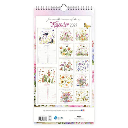 Comello Janneke Brinkman Maandnotitiekalender 2027 Hibiscus