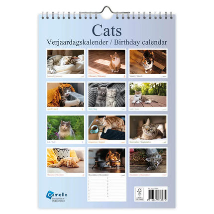 Comello Katten foto verjaardagskalender A4