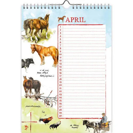 Comello Lang Leve de Boerderij Verjaardagskalender A4